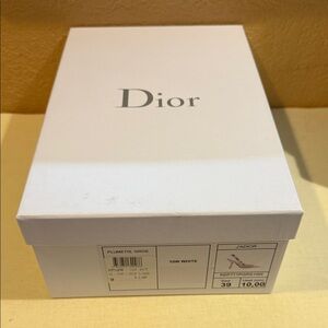 Dior White Designer Shoe Box